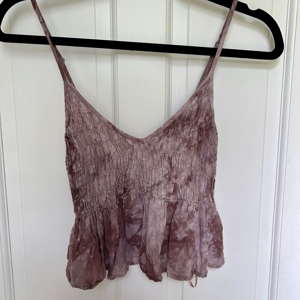 Tie Dye Mauve Smocked Cami from Lizard Thicket